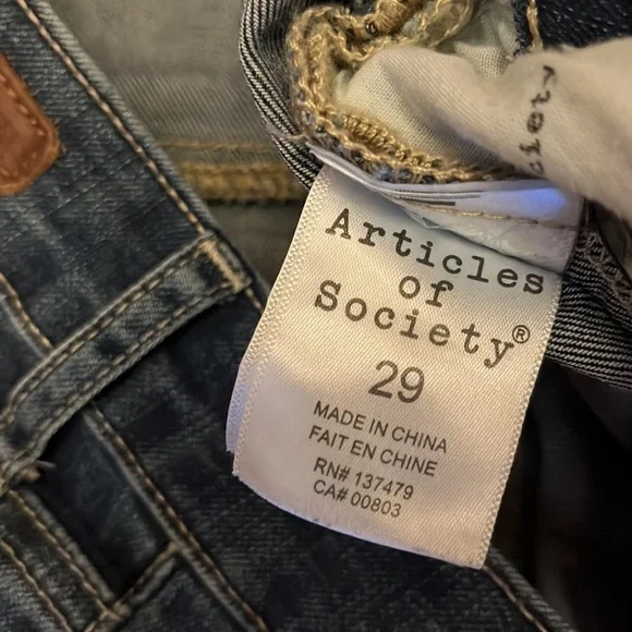 Articles of Society Mid-Rise Skinny Jeans Blue 29 - Picture 3 of 8